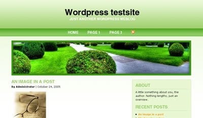 green web 2.0 free wordpress theme