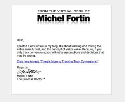 michel fortin email newsletter